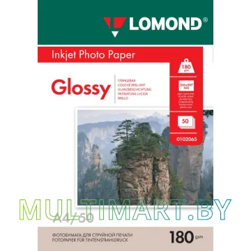 Фотобумага Lomond Двусторонняя глянцевая A4 180 г/м2 50 листов (0102065)